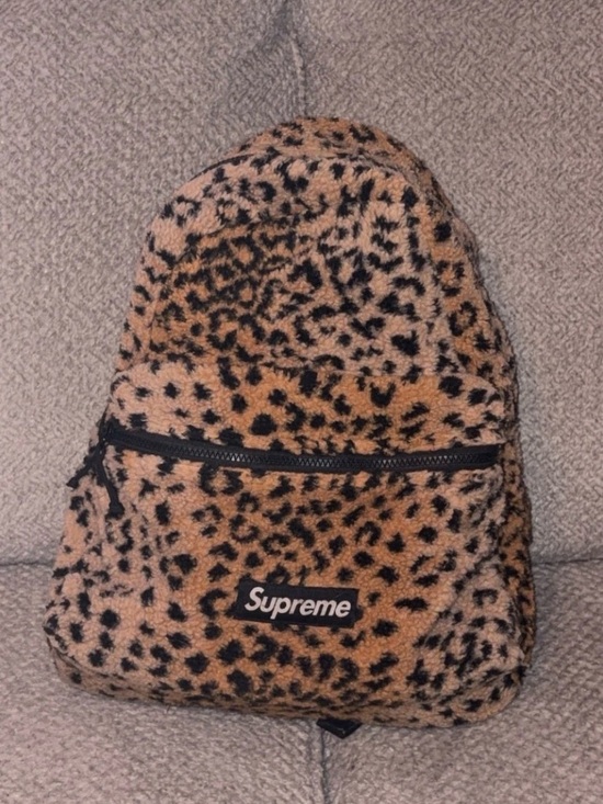 Supreme Leopard Fleece Backpack main image 4